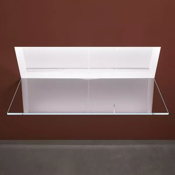 antoniolupi BATTIGIA Wandeinbaubecken mit Glasplatte, B:108cm, mit LED-Beleuchtung, klar-BATTIGIA108L_K2