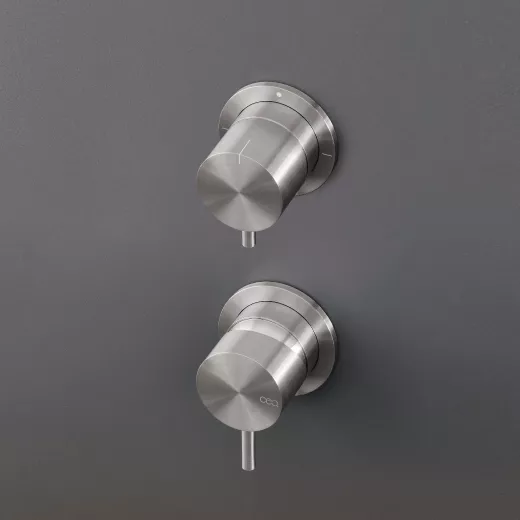 cea MIL 64 Wand-Eingriffmischer mit 2/3-Wege-Umstellung, edelstahl satiniert-MIL64S