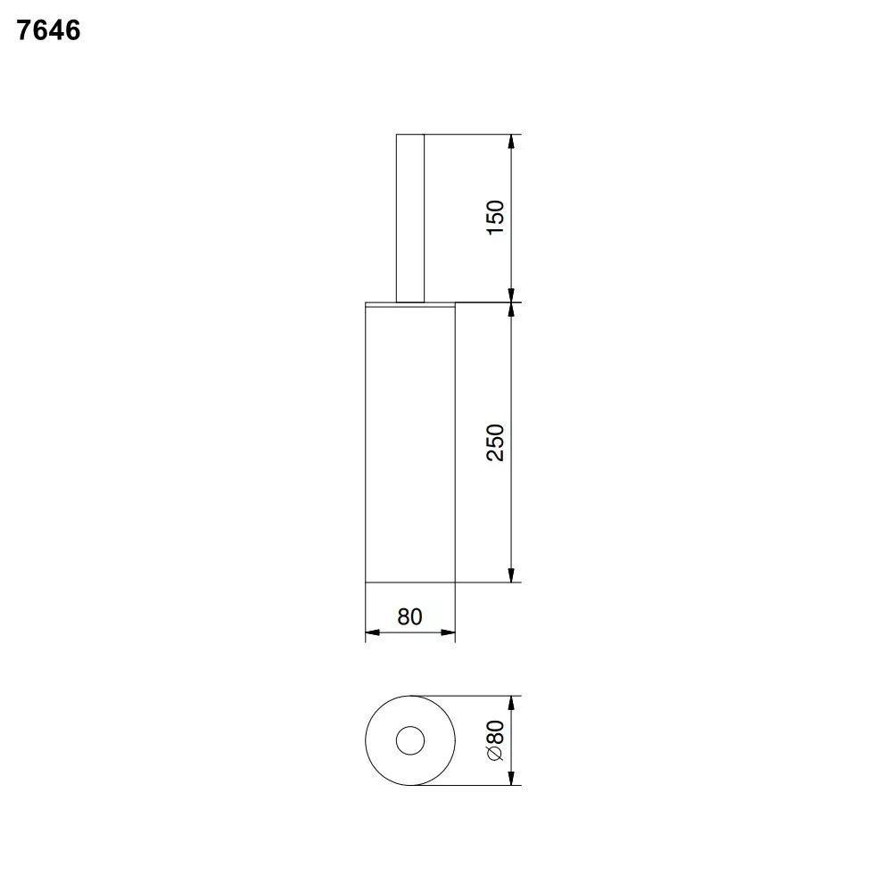 Fantini YOUNG Stand-WC-Bürstengarnitur, chrom-96027646