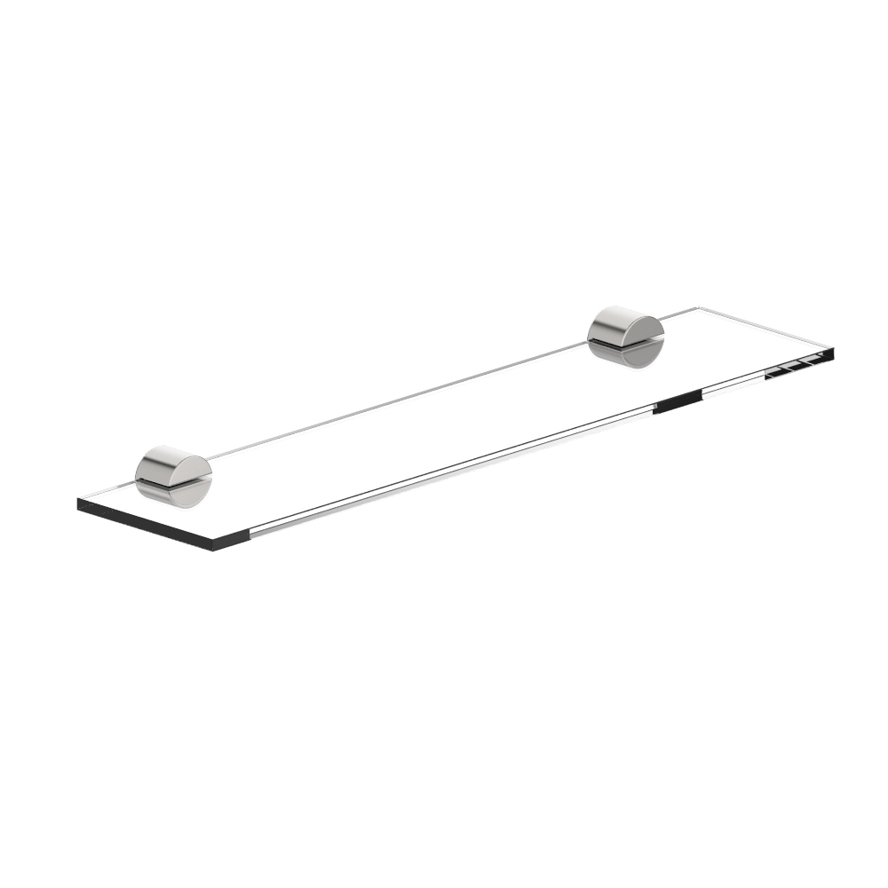vola T25G Ablage 550mm mit Glasplatte mit Glasplatte (8mm) klar, chrom/klar-T25G-16