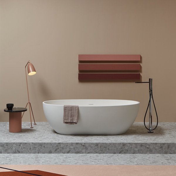 antoniolupi REFLEXLIGHT freistehende Badewanne aus Flumood®, 169x89x53cm, weiß matt-REFLEXLIGHT-2