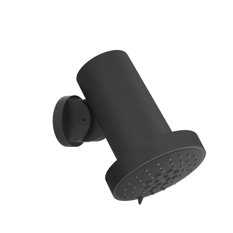 Gessi 316 FLESSA schwenkbare Antikalk-Kopfbrause mit Gelenk zur Wandmontage, Multifunktion: Regen, Soft-Regen, Massage, 1/2 Anschluss, Verkalkungsschutz, Brausefläche immer schwarz matt, schwarz matt - 57249299