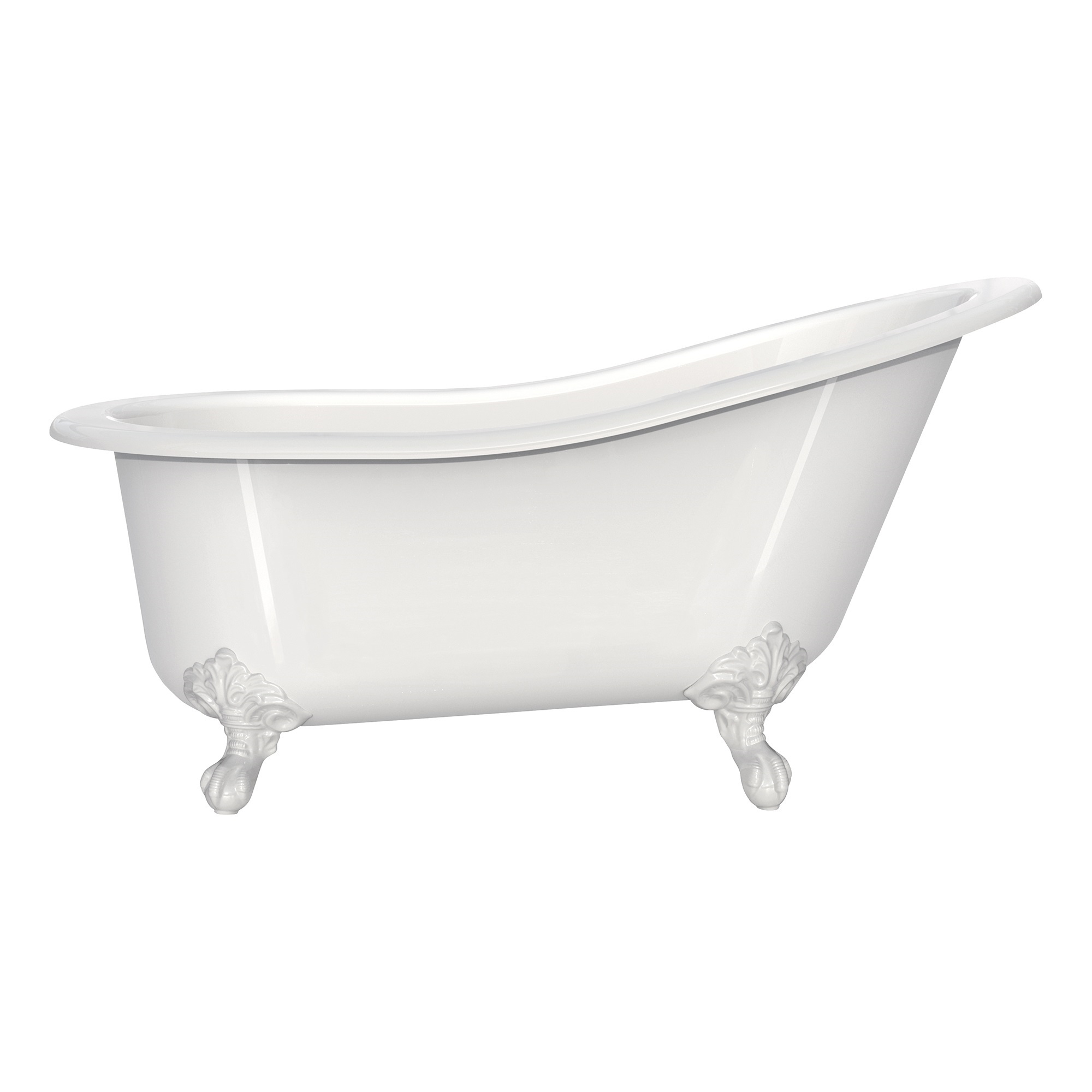 victoria + albert SHROPSHIRE freistehende Badewanne, 153,7x76,2x78,6cm, weiß glänzend-SHR-N-SW-OF+FT-SHR-SW