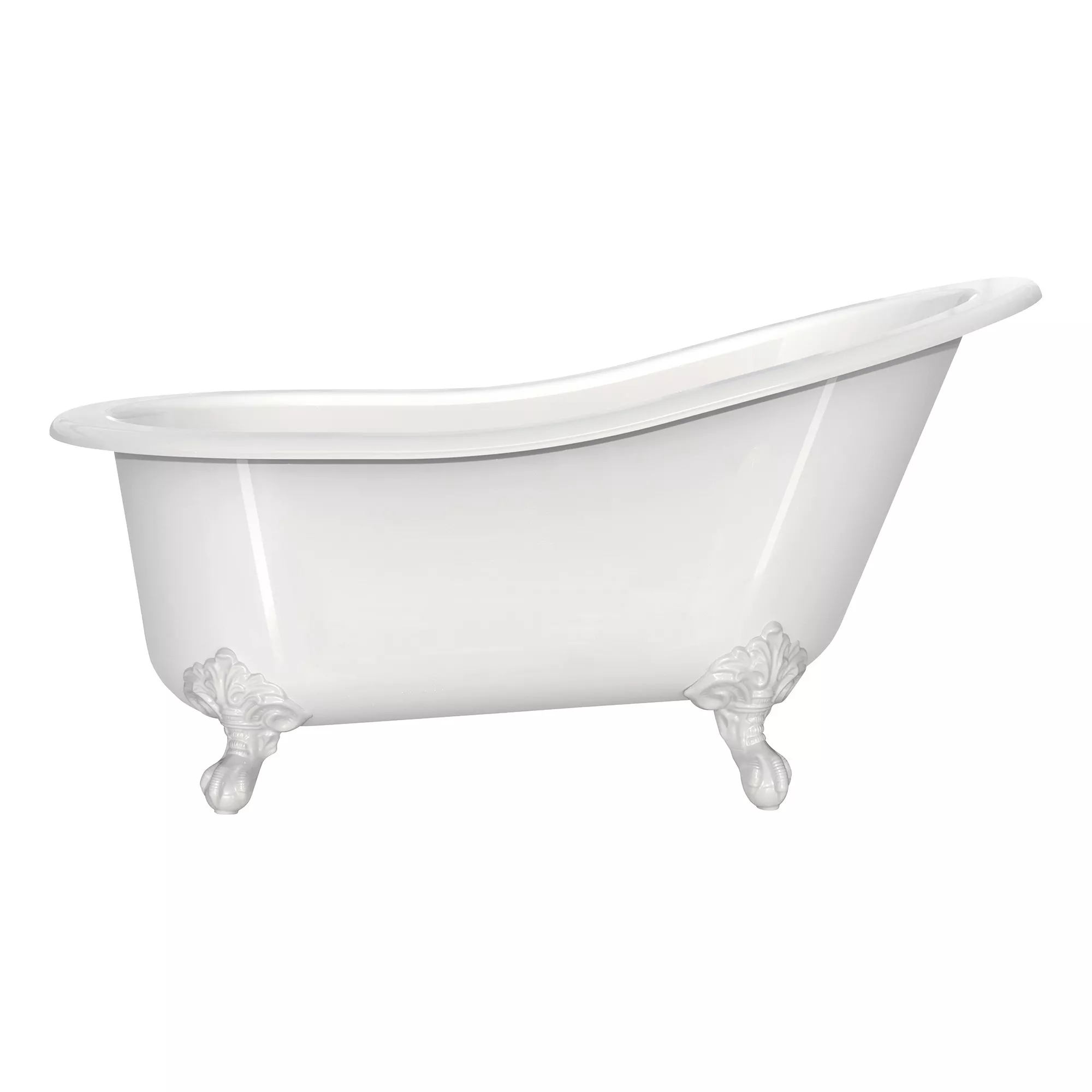 victoria + albert SHROPSHIRE freistehende Badewanne, 153,7x76,2x78,6cm, weiß glänzend-SHR-N-SW-OF+FT-SHR-SW