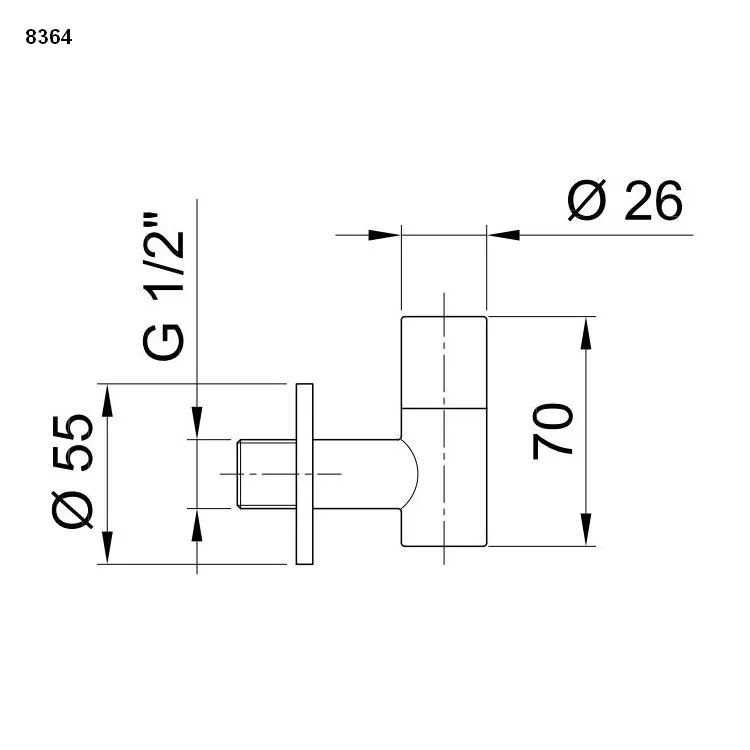 Fantini Eckventil-Paar, rund-91028364