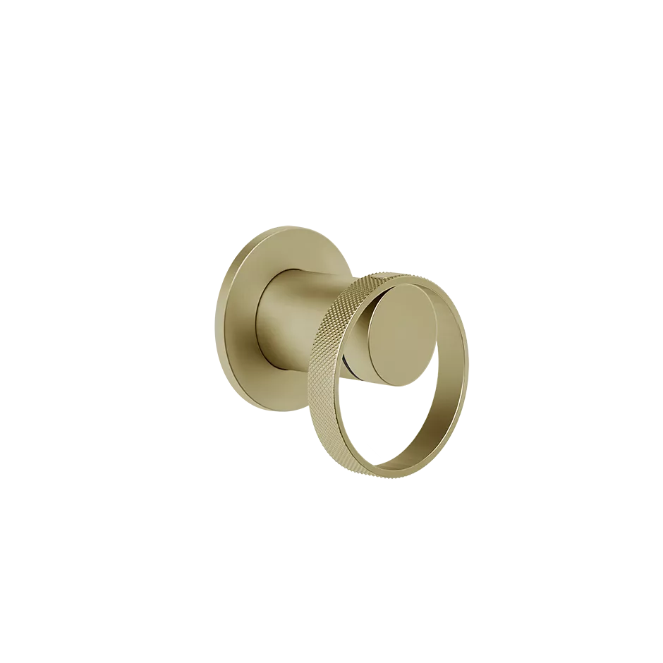 Gessi ANELLO Außenteil für Waschtisch-Einhebelmischer für separaten Auslauf zur Wandmontage, 1-Weg, messing gebürstet PVD - 63409727