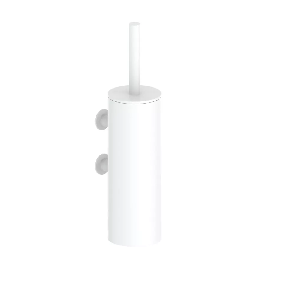 vola T33 Wand-WC-Bürstengarnitur mit Deckel und Kunststoffeinsatz, Höhe:376mm, weiß matt-T33-28