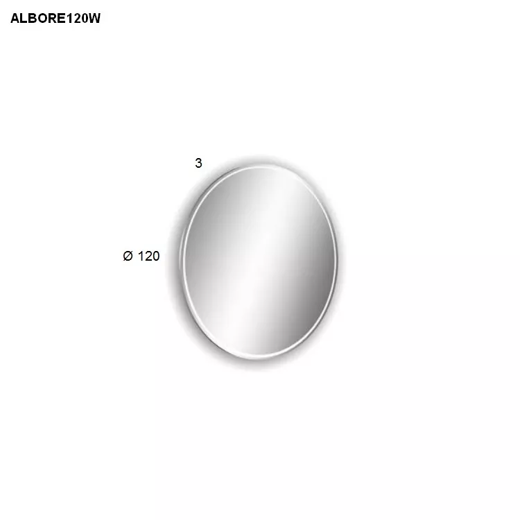 antoniolupi ALBORE runder LED-Spiegel, D:120cm, Lichtfarbe:3000K, warmweiß-ALBORE120W_3000