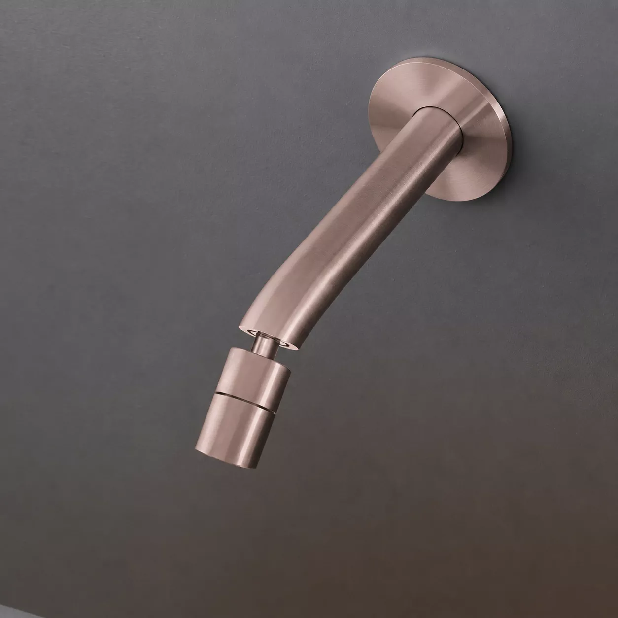 cea MIL 47 Wand-Auslauf mit beweglichem Perlator, Ausladung: 165mm, bronze satiniert - MIL47ZS