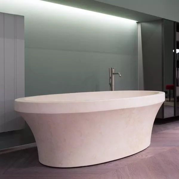 antoniolupi EPOQUE Badewanne aus Naturstein, 180x92x55cm, moon stone-EPOQUE-PIETRALUNA