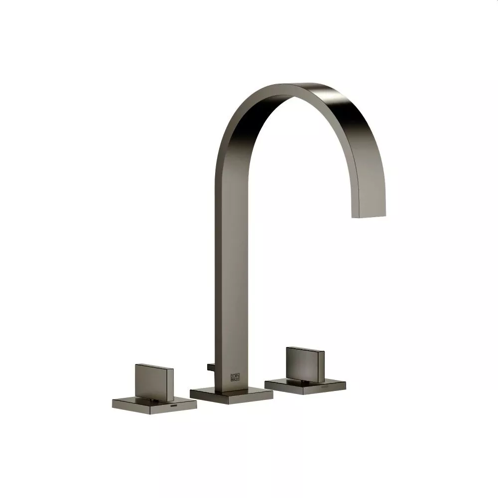 Dornbracht MEM Waschtisch-Dreilochbatterie mit Ablaufgarnitur, dark platinum matt-20715782-99