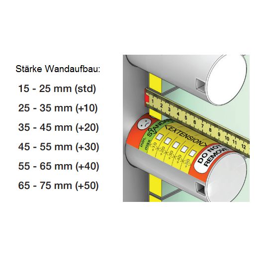 vola T39EL/3 Unterputz-Handtuchwärmer für Elektroanschluss, Breite:555mm, mit 3 Heizstäben Abstand:150mm, Kabellänge: 3m, schwarz matt-T39EL/3/150-27