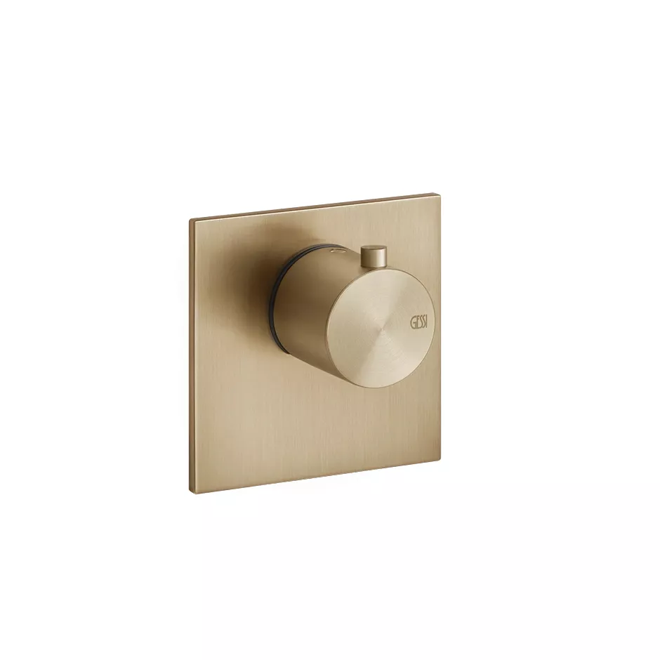 Gessi 316 Außenteil für Hochleistungthermostat mit Temperaturregulierung ohne Absperrung zur Wandmontage, warmes bronze gebürstet PVD - 54554726 Gessi 316 Außenteil für Hochleistungthermostat mit Temperaturregulierung ohne Absperrung zur Wandmontage, warmes bronze gebürstet PVD - 54554726