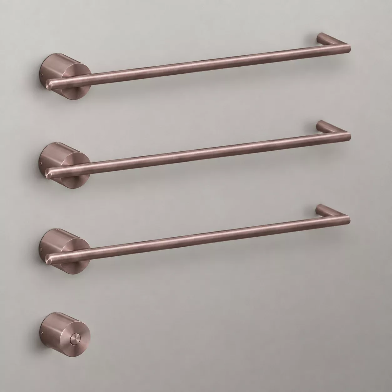 cea EQUILIBRIO elektrischer Handtuchwärmer mit 3 horizontalen Heizstäben mit Power-Taste, bronze satiniert - EQB13ZS cea EQUILIBRIO elektrischer Handtuchwärmer mit 3 horizontalen Heizstäben mit Power-Taste, bronze satiniert - EQB13ZS