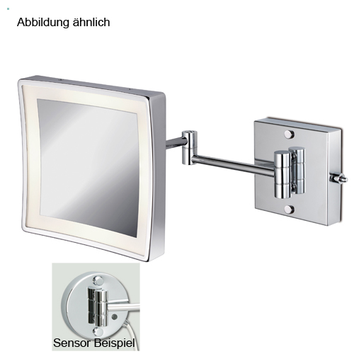 Windisch 99869/2 LED-Wandkosmetikspiegel, nickel satiniert-99869/2SNI3XD