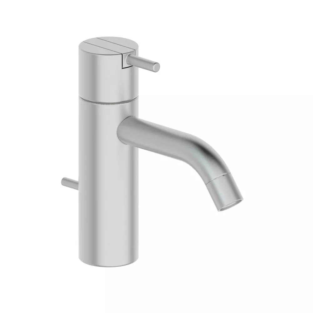 vola HV3+30 Waschtisch-Einhebelmischer, Höhe:150mm, Ausladung:114mm, mit Ablaufgarnitur, Hebel:25mm, edelstahl-HV3+30-40