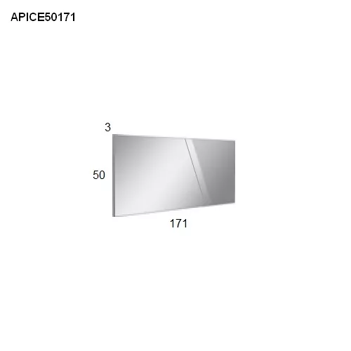 antoniolupi APICE rechteckiger Spiegel, H:50cm, B:171cm-APICE50171