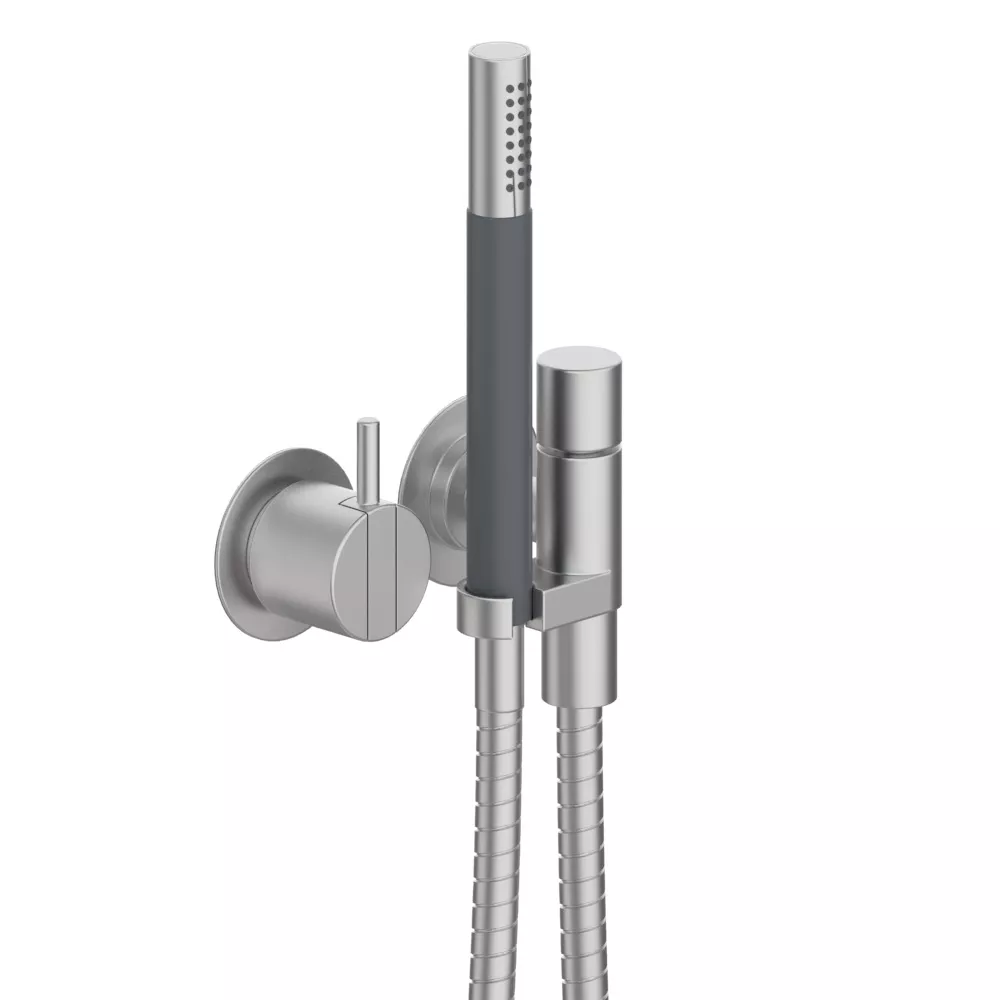 vola 2171 Unterputz-Brause-Einhebelmischer mit Stabhandbrause, Hebel:25mm, edelstahl-2171-40