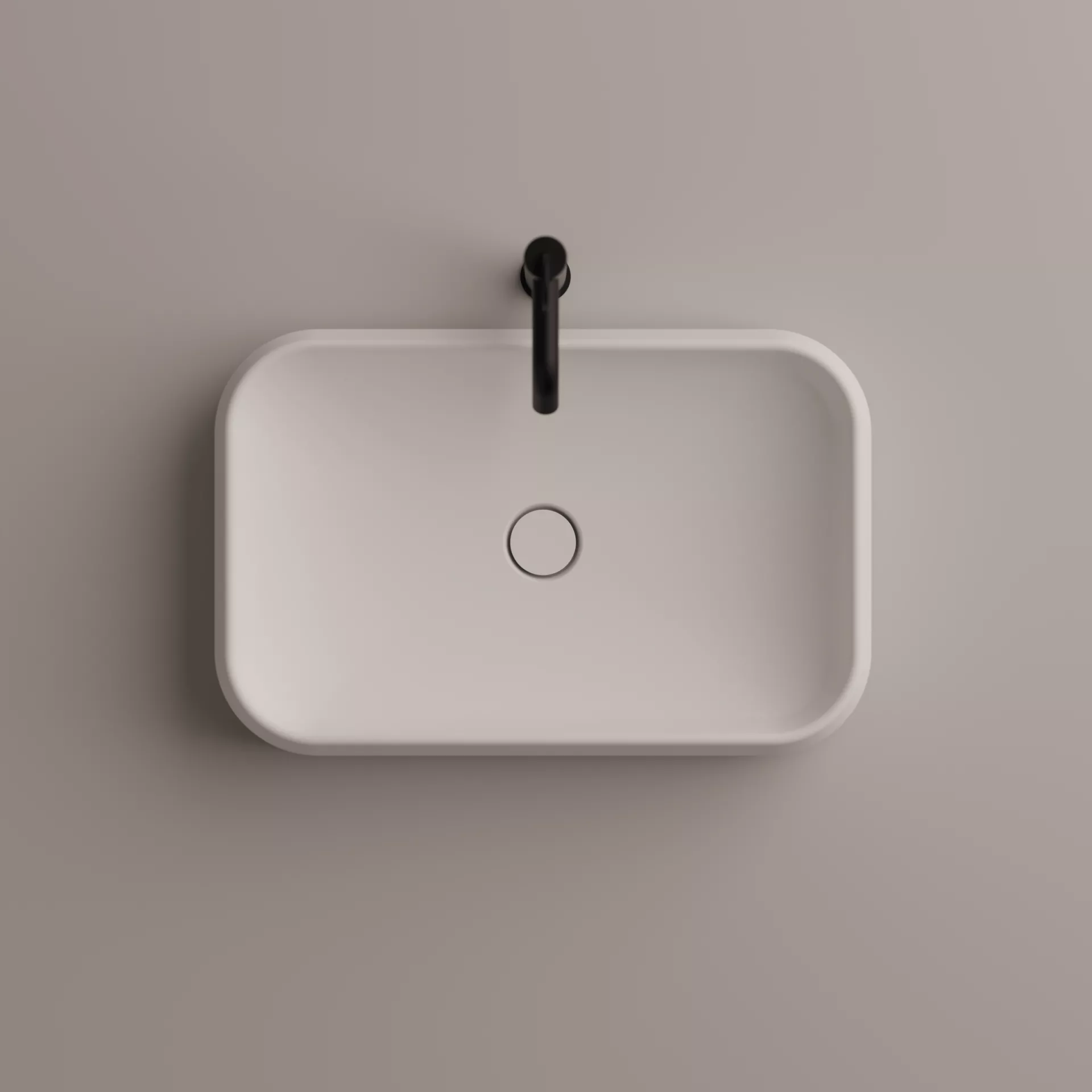 Agape LARIANA rechteckiges Aufsatzbecken mit abgerundeten Kanten, Breite: 63cm, Tiefe: 41cm, Höhe: 13cm, inklusive Ablaufgarnitur, weiß matt - ACER1075ZZ