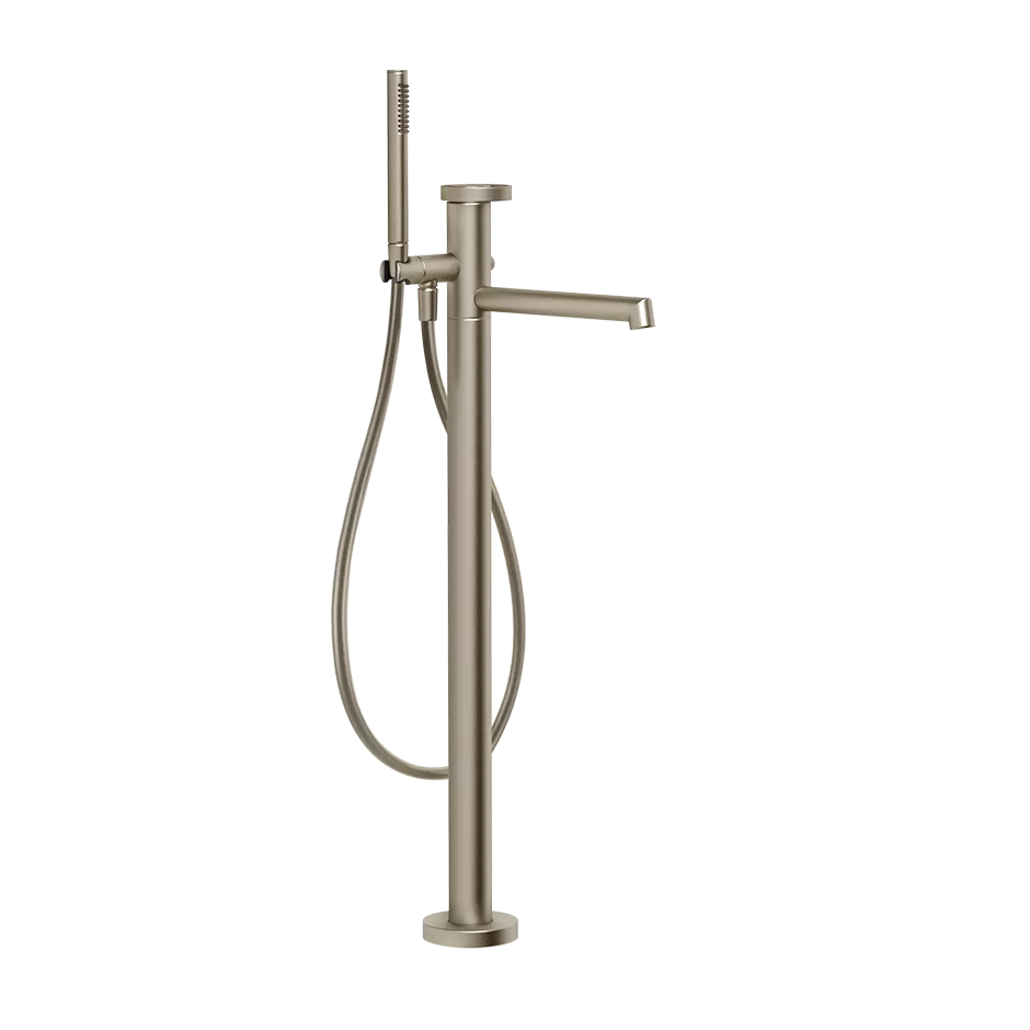Gessi ANELLO Außenteil für freistehenden Wannenmischer mit Auslauf, Ausladung: 260mm, mit automatischem 2-Wege-Umsteller zum Ziehen, Schlauch 1,50m, Brausehalter und Antikalk-Handbrause, Finox Optik - 63328149 Gessi ANELLO Außenteil für freistehenden Wannenmischer mit Auslauf, Ausladung: 260mm, mit automatischem 2-Wege-Umsteller zum Ziehen, Schlauch 1,50m, Brausehalter und Antikalk-Handbrause, Finox Optik - 63328149