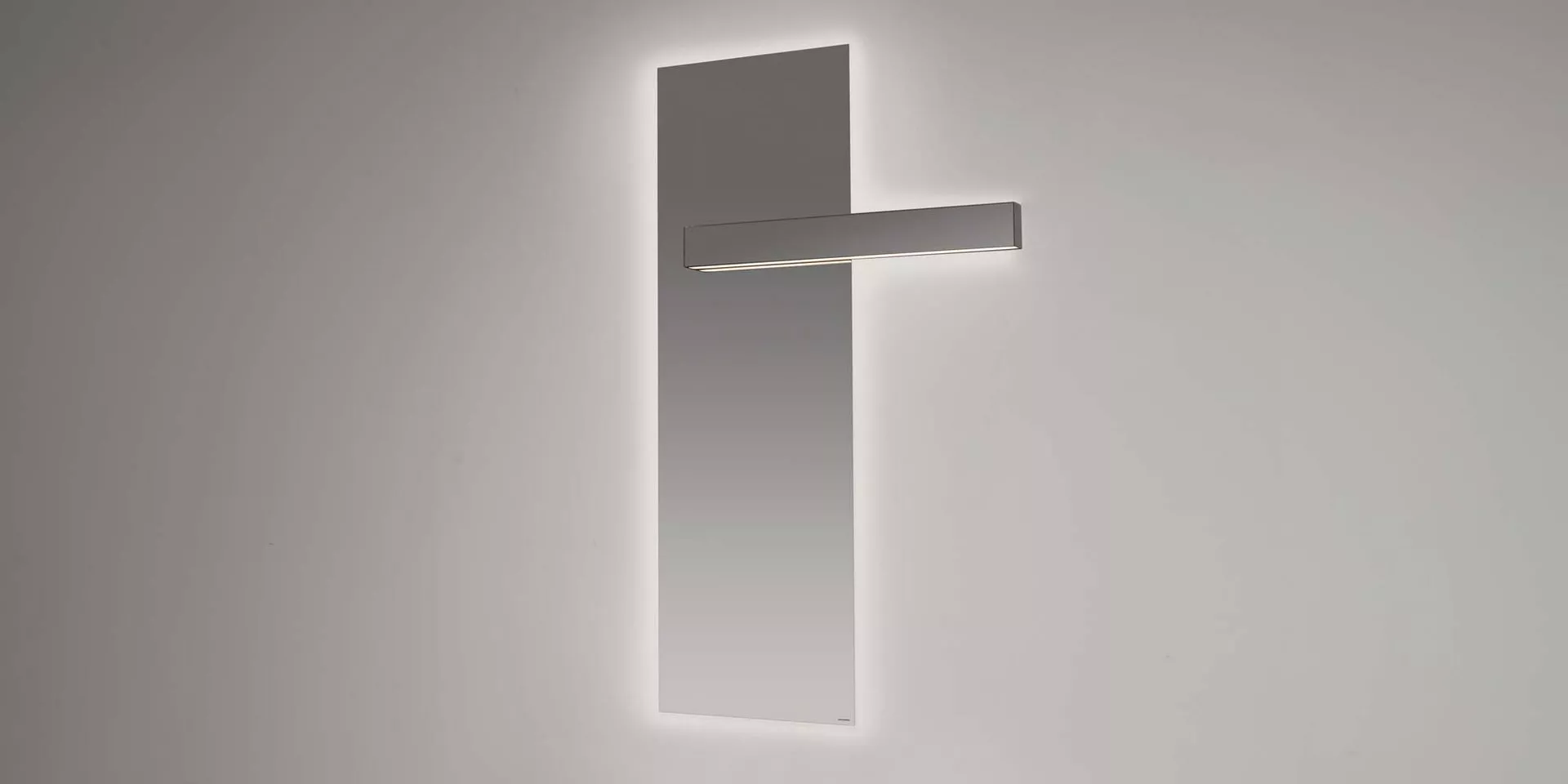 antoniolupi NEULUCE rechteckiger Spiegel mit LUCENTE-Leuchte, Breite: 45cm, Höhe: 144cm, Version rechts, Lichtfarbe: 4000K, neutralweiß-NEULUCE1-DX-4000