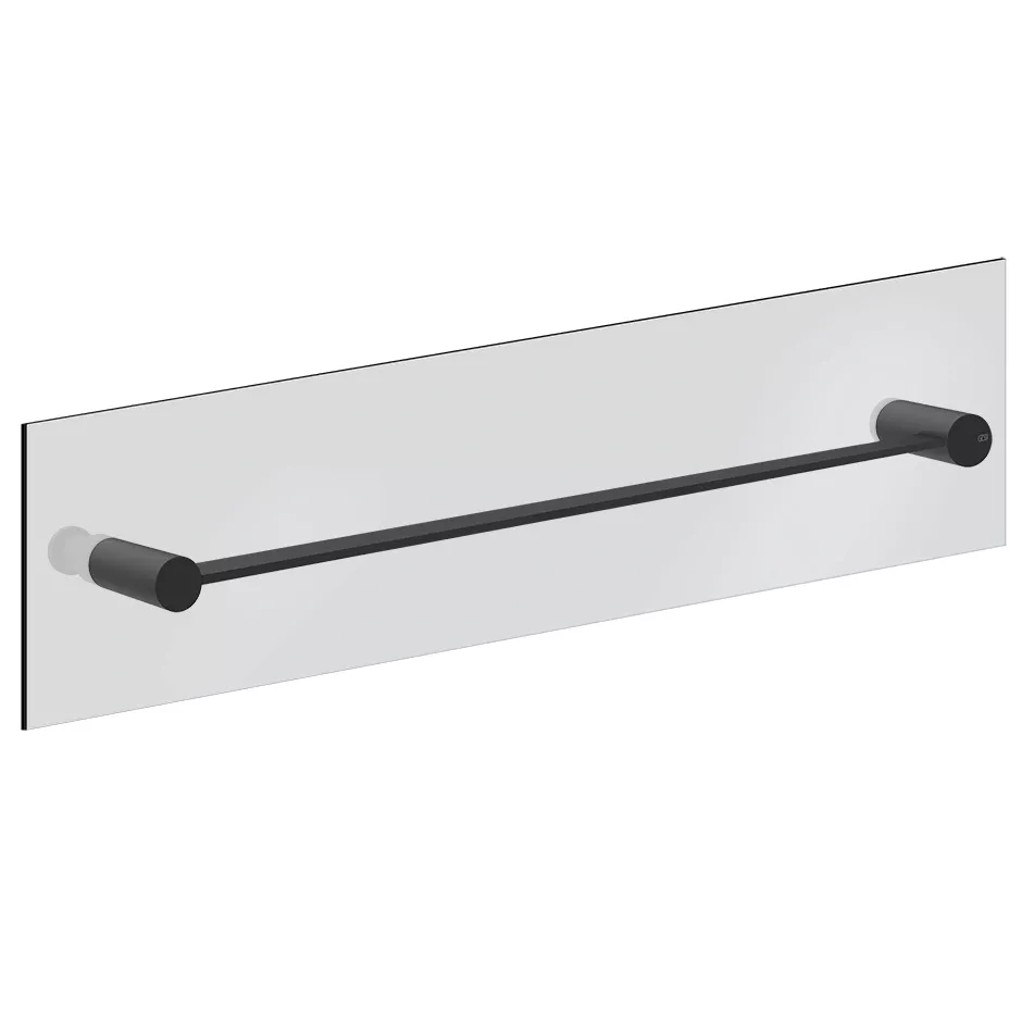 Gessi 316 Badetuchhalter zur Montage an einer Glaswand, Breite: 60cm, schwarz matt - 54925299