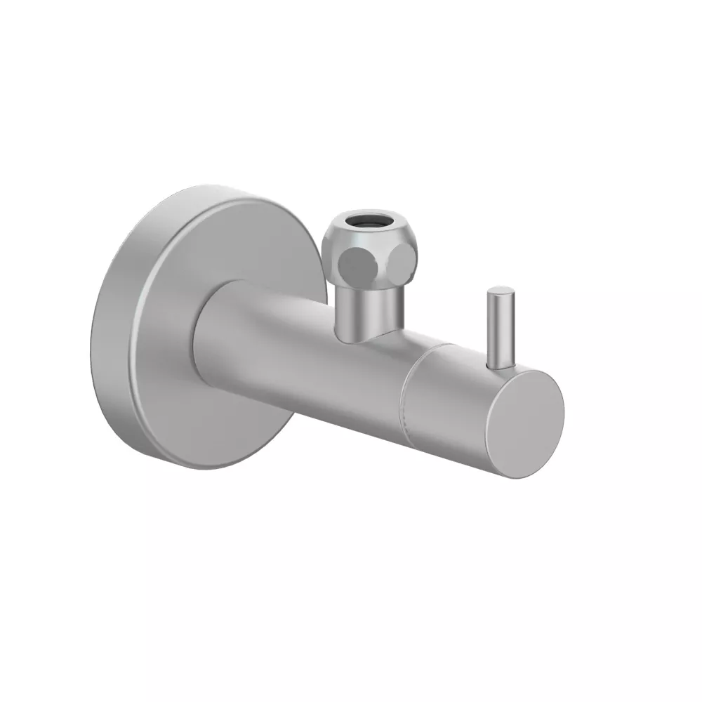 vola S10 Eckventil 1/2”, inkl. Quetschverschraubung 3/8”x10mm, edelstahl-S10-40