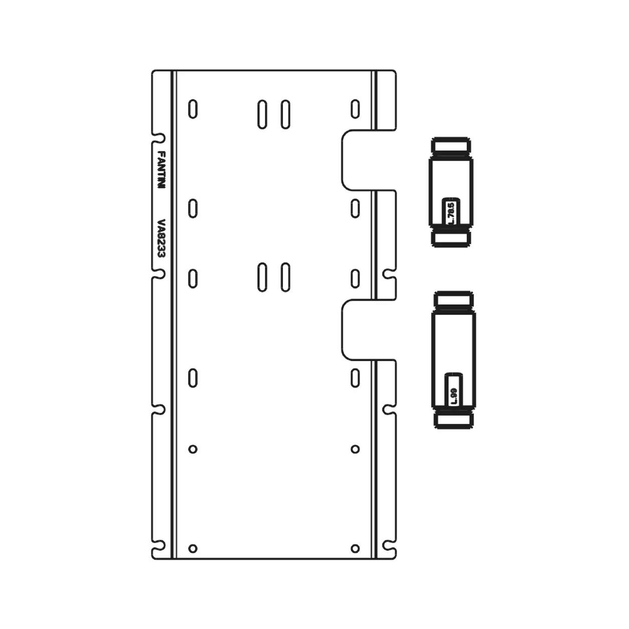 Fantini Easy Fix Montagesystem mit Montageplatte und Anschlusszubehör für H500A und D491A, 1–2 Ausgänge - 9100W275 Fantini Easy Fix Montagesystem mit Montageplatte und Anschlusszubehör für H500A und D491A, 1–2 Ausgänge - 9100W275