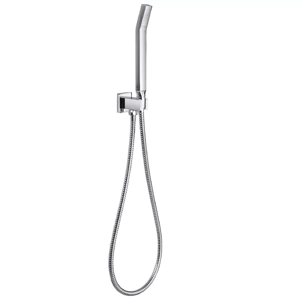AVENARIUS Linie Shower Brausegarnitur eckig mit Handbrause integriertem Brauseanschluss, chrom-9006940010