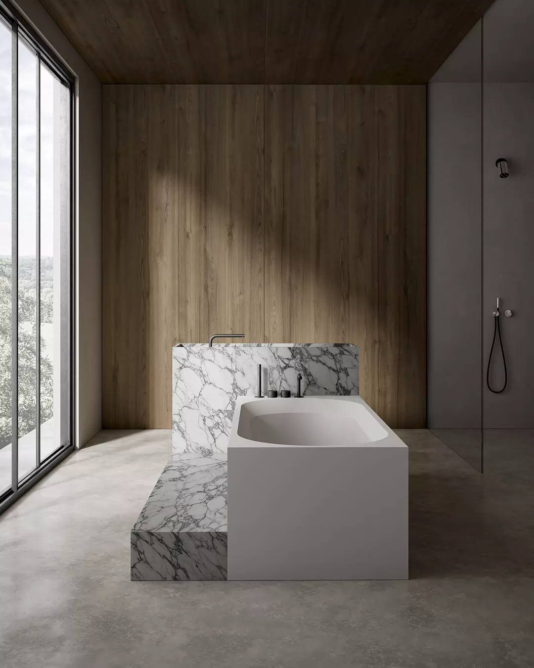 antoniolupi OASI rechteckige freistehende Badewanne aus Cristalplant®, Breite: 170cm, Tiefe: 75cm, weiß matt-OASI70