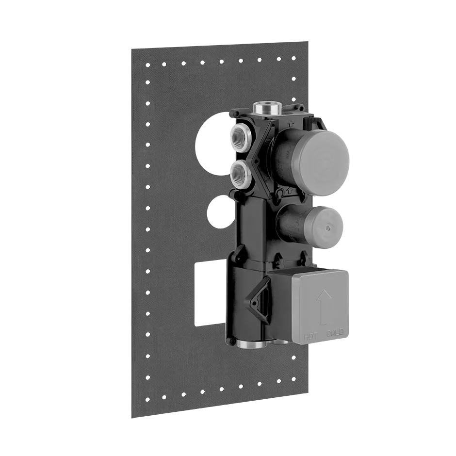 Gessi Unterputzkörper für 5-Wege-Hochleistungsthermostat zur Wandmontage, 3/4 Anschluss, mit Thermostatkartusche und Rückflussverhinderer, chrom - 43111031 Gessi Unterputzkörper für 5-Wege-Hochleistungsthermostat zur Wandmontage, 3/4 Anschluss, mit Thermostatkartusche und Rückflussverhinderer, chrom - 43111031