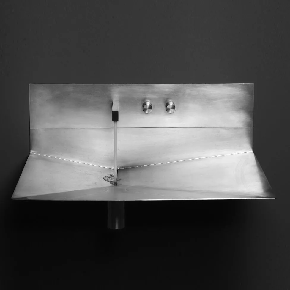antoniolupi LAVANDINO rechteckiges Wandbecken, 72x44,5cm, edelstahl gebürstet-LAVANDINO
