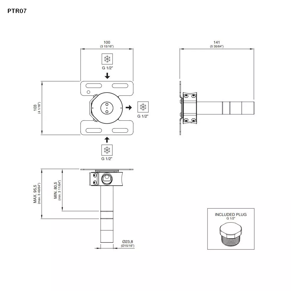 cea Unterputz-Einbauteil-PTR07
