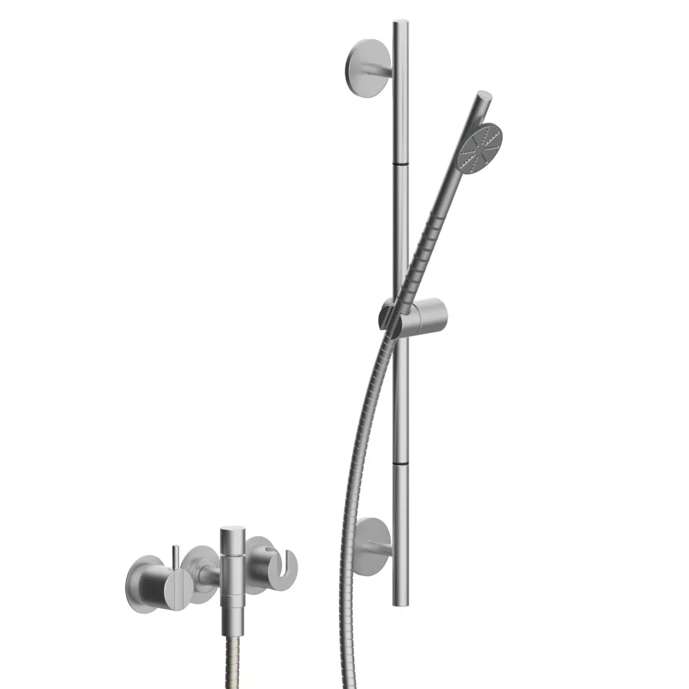 vola 2171S-T65 Unterputz-Brause-Einhebelmischer mit Brausestange T65, Hebel:25mm, edelstahl-2171S-T65-40
