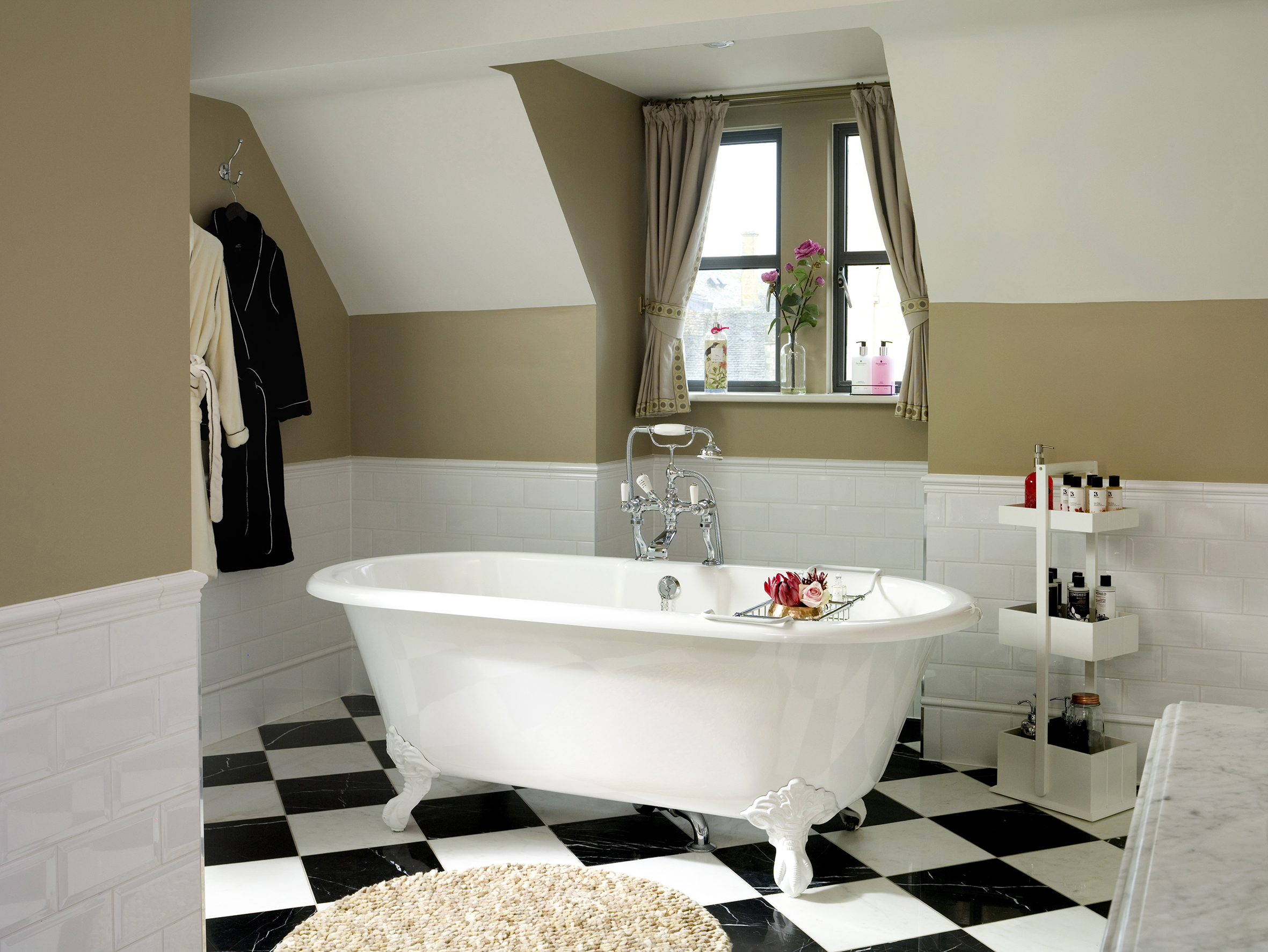 victoria + albert CHESHIRE freistehende Badewanne mit Überlauf und Klauenfüßen, Badewanne weiß glänzend-CHE-N-SW-OF+FT-CHE-SW