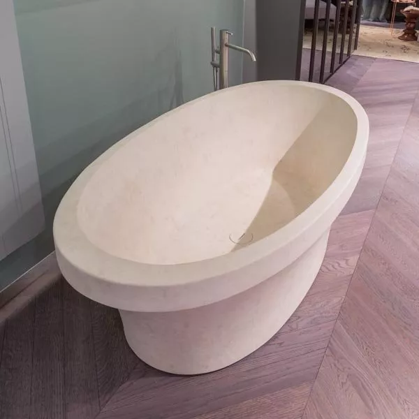 antoniolupi EPOQUE Badewanne aus Naturstein, 180x92x55cm, moon stone-EPOQUE-PIETRALUNA