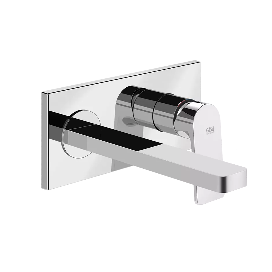 Gessi VIA BIGLI Fertigmontageset für Waschtisch-Einhebelmischer mit Auslauf zur Wandmontage, Ausladung: 206mm, ohne Ablaufgarnitur, chrom - 62088031 Gessi VIA BIGLI Fertigmontageset für Waschtisch-Einhebelmischer mit Auslauf zur Wandmontage, Ausladung: 206mm, ohne Ablaufgarnitur, chrom - 62088031