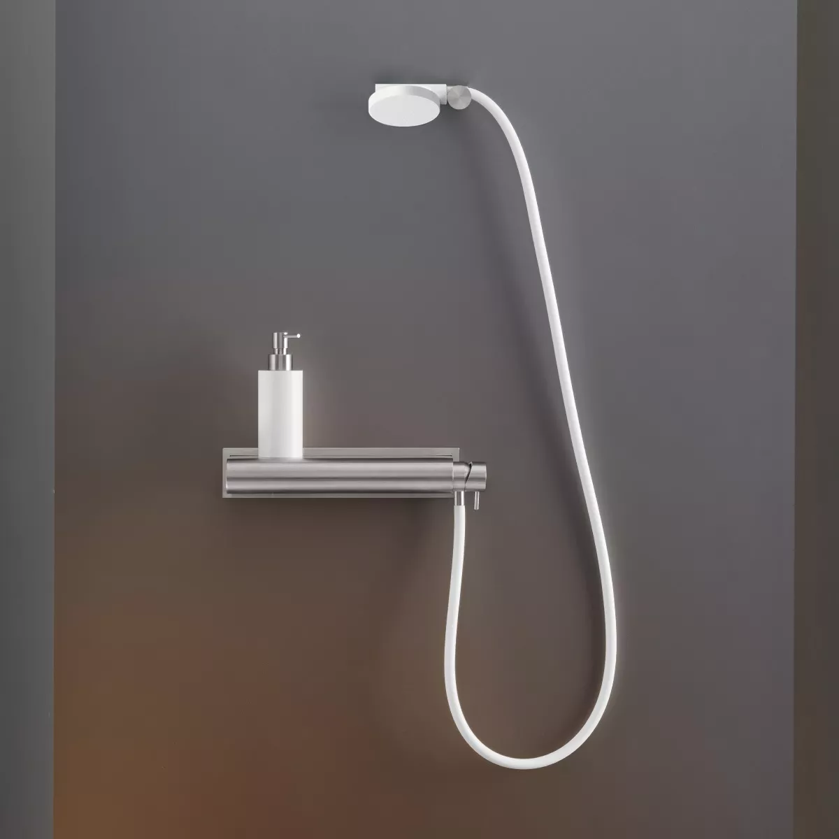cea MIL 91 zylindrischer Wand-Brausehalter, edelstahl satiniert-MIL91S