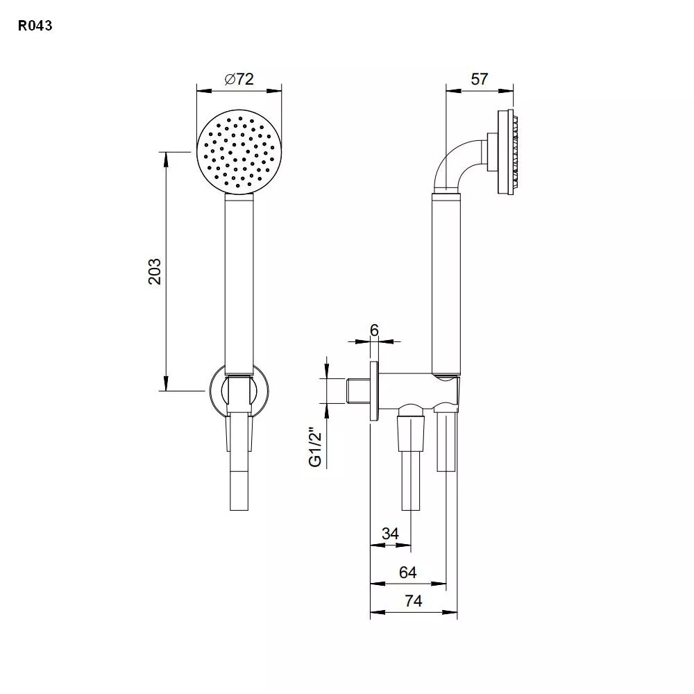 Fantini Brauseset mit Metall-Handbrause ICONA-5302R043