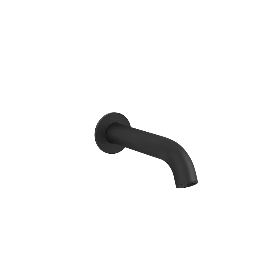 Gessi 316 Wannenauslauf für separaten Einhebelmischer zur Wandmontage, Ausladung: 172mm, 1/2 Anschluss, innenliegender Perlator M24x1, schwarz matt - 54008299