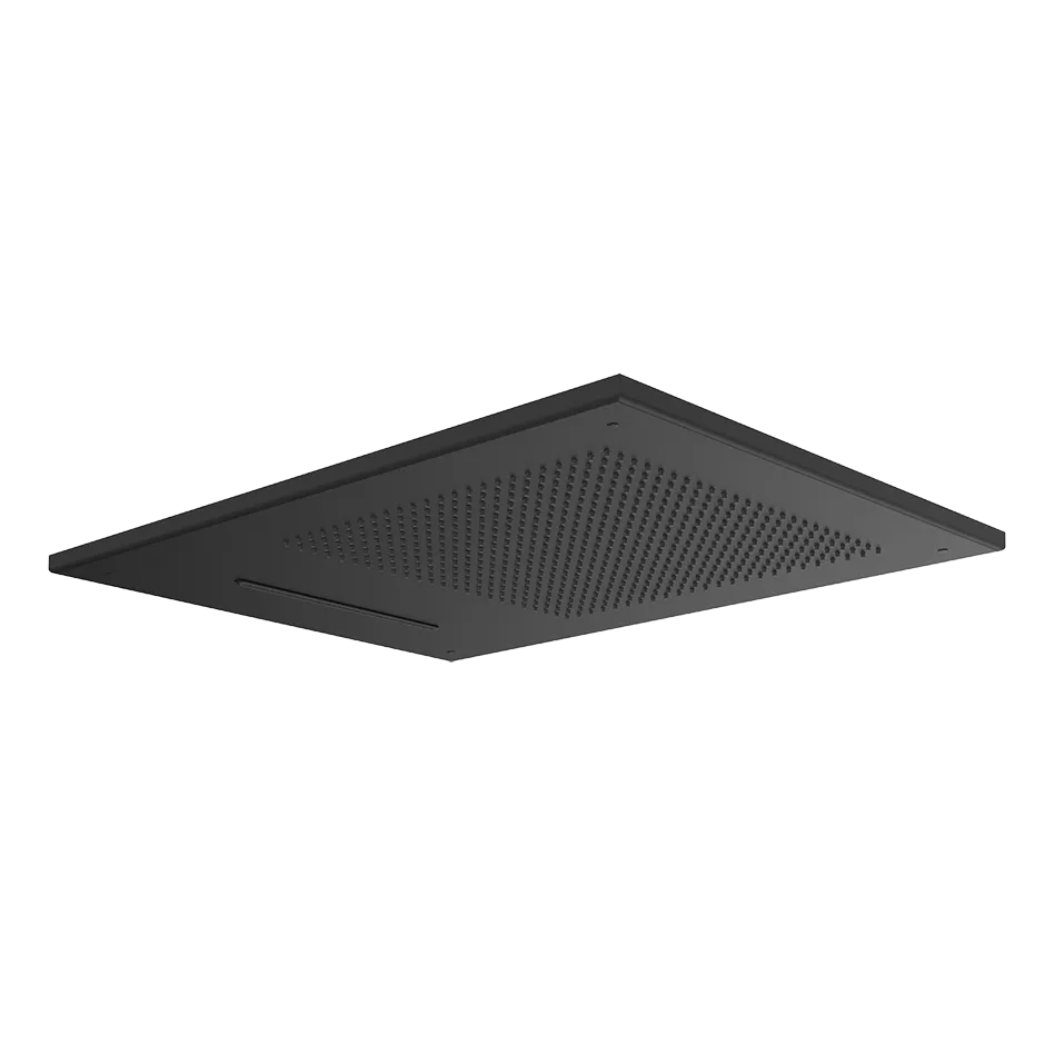 Gessi EMPORIO Antikalk-Kopfbrause zur Deckenmontage, 500x380mm, Funktion: Regen und Wasserschwall, 1/2 Anschluss, bei 3 bar Druck ca. 8 l/min Regen und 15 l/min Schwall, schwarz matt - 33190299