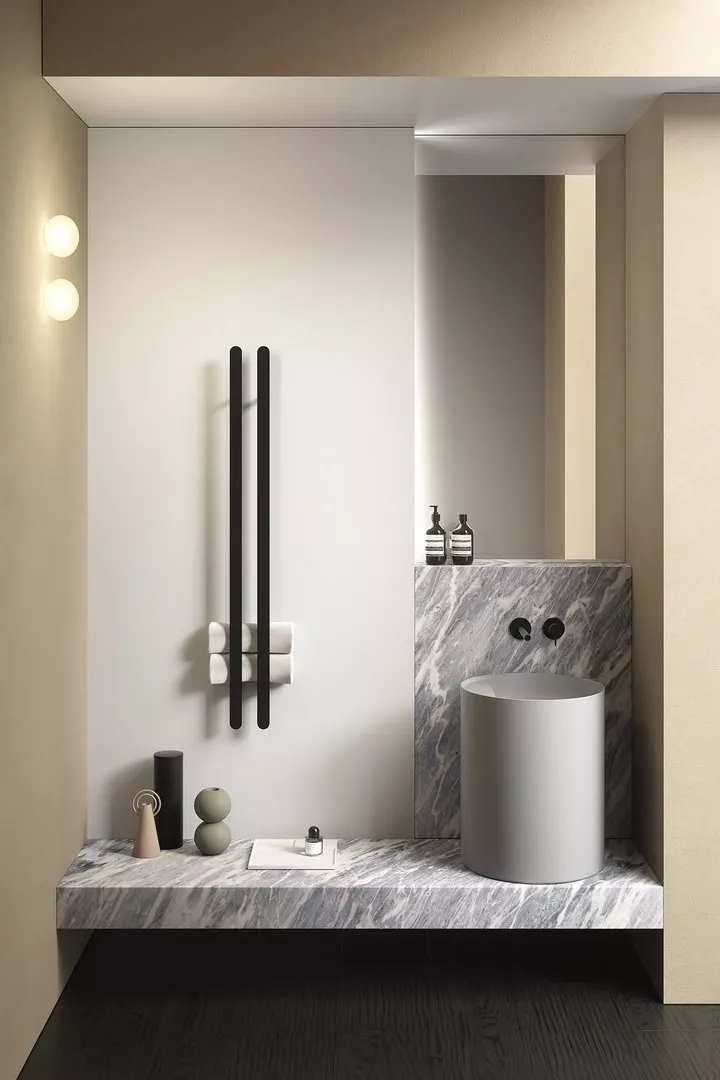 antoniolupi SIMPLO Aufsatzbecken aus Colormood®, Höhe: 40cm, Durchmesser: 45cm, ohne Hahnloch, lackiert nach antoniolupi Farbkarte-SIMPLO4540-CO-DIV-0-0