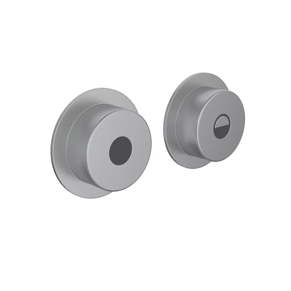 vola A83 WC-Druckknopfpaar für 2-Mengen-Spülung für Geberit-Spülkasten (pneumatisch), chrom matt-A83-20