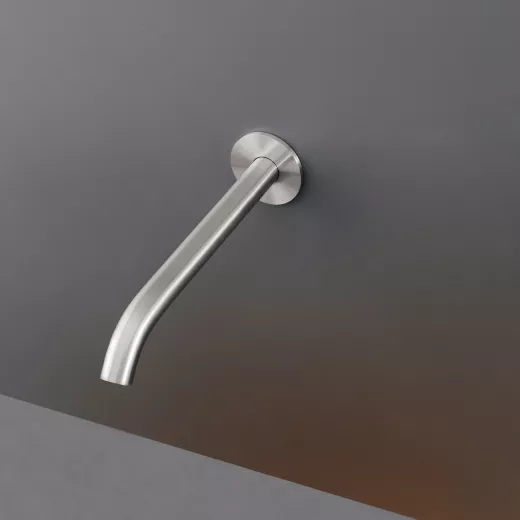 cea MIL 48 Wand-Auslauf, Ausladung:215mm, edelstahl satiniert-MIL48S