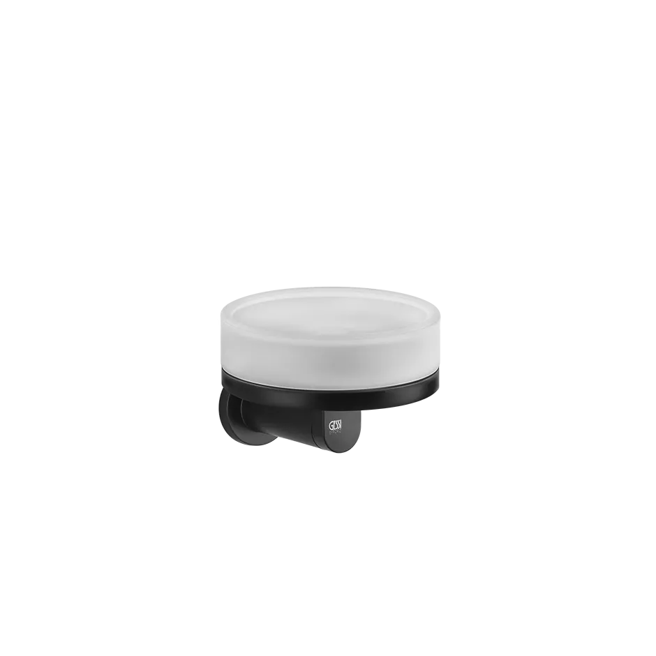 Gessi EMPORIO Seifenhalter aus satiniertem Glas zur Wandmontage, schwarz matt - 38803299