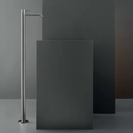 cea MIL 20 freistehender Waschtisch-Eingriffmischer, H:1105mm, edelstahl satiniert-MIL20S