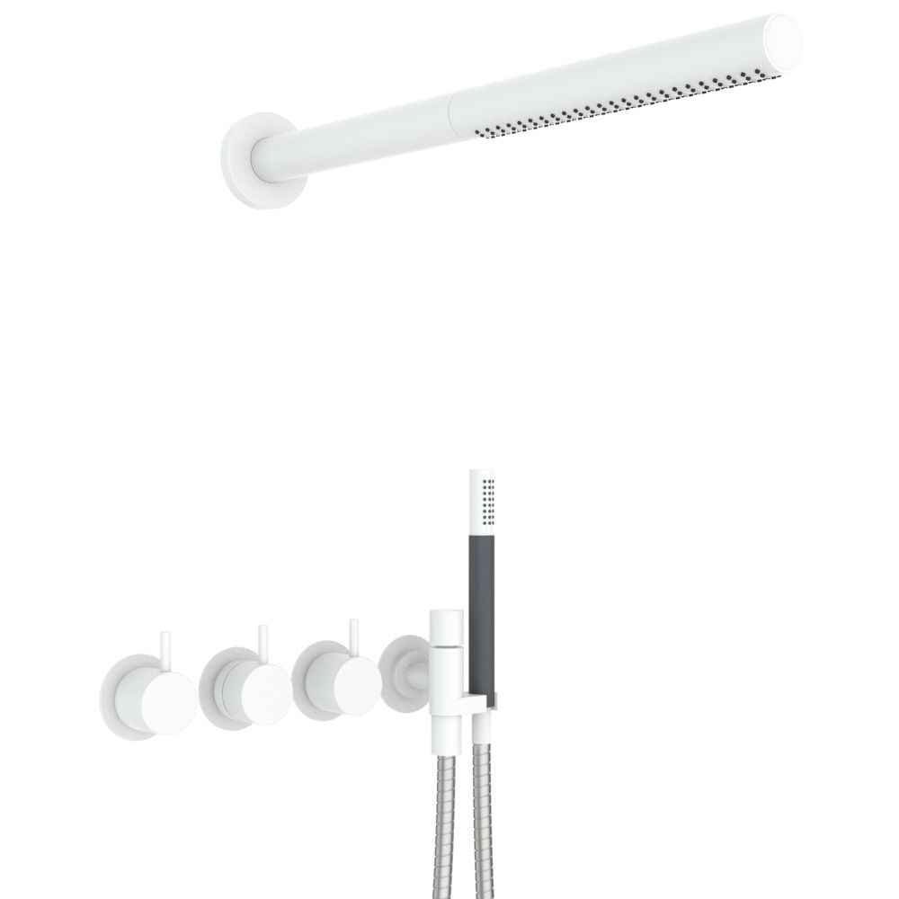 vola 5471R-081ST Unterputz-Brause-Thermostat mit 2-Wege-Umstellung und Stab-Kopfbrause 080ST, weiß matt-5471R-081ST-28