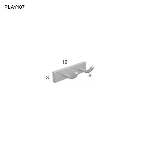antoniolupi PLAY 107 Doppel-Kleiderhaken edelstahl poliert-PLAY107