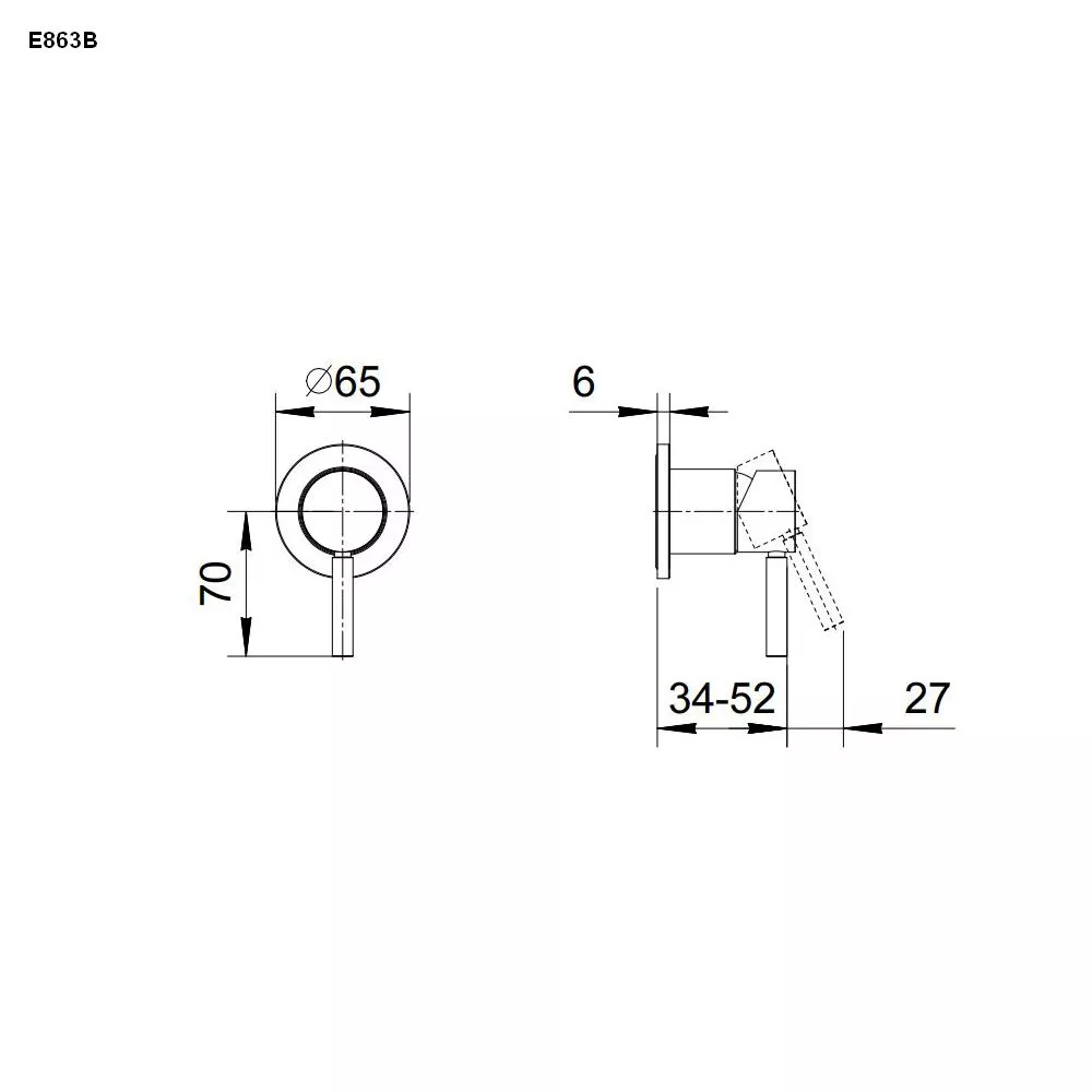 Fantini Wand-Eingriffmischer-5002E863B