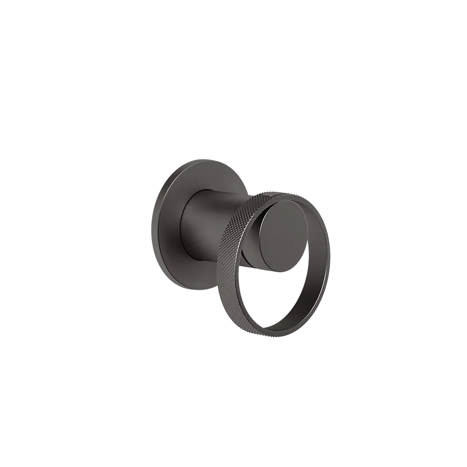 Gessi ANELLO Außenteil für Waschtisch-Einhebelmischer für separaten Auslauf zur Wandmontage, 1-Weg, metall schwarz gebürstet PVD - 63409707